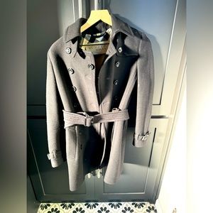 Burberry Brit wool cashmere blend trench coat